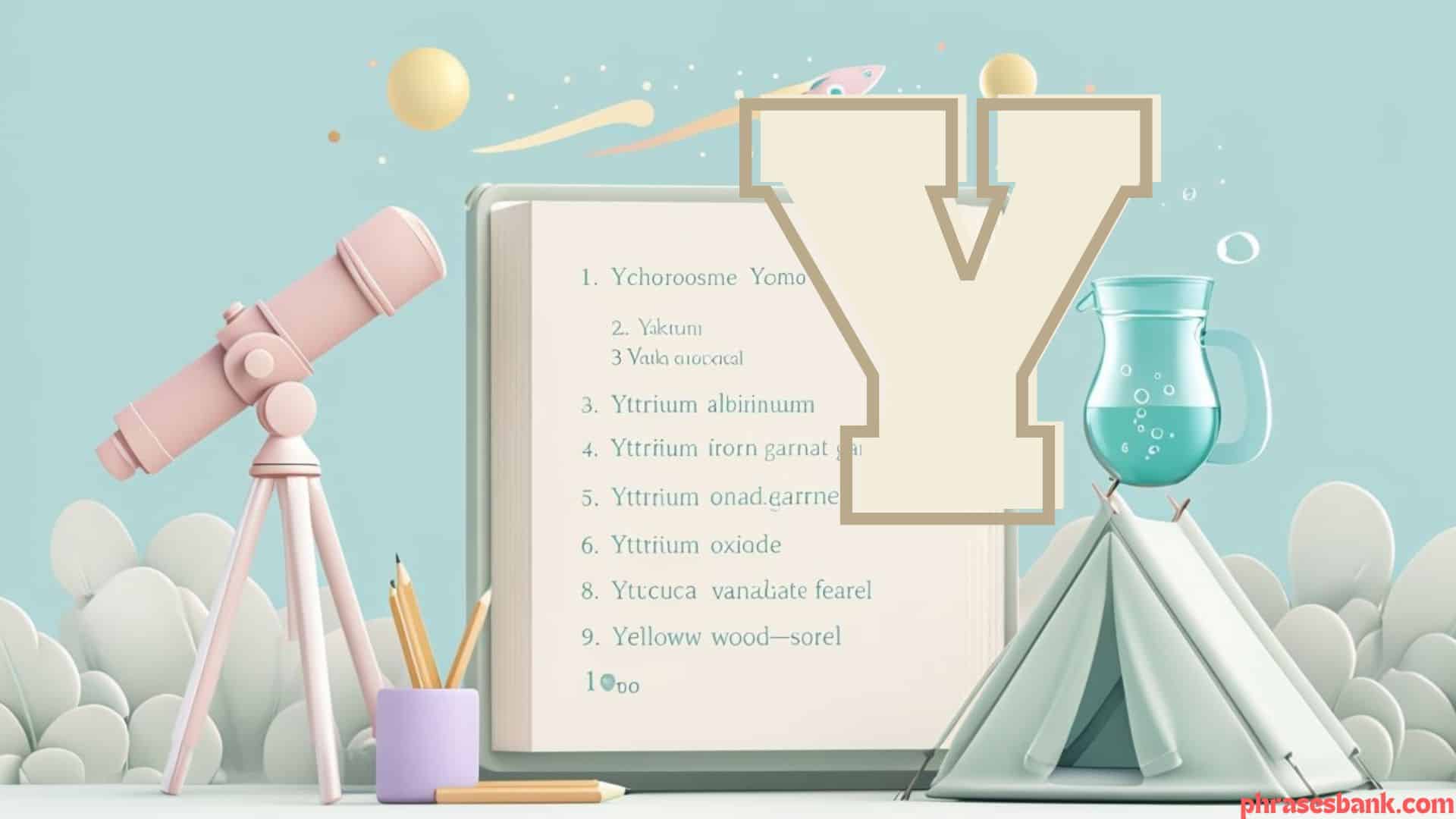 Science words that start with Y